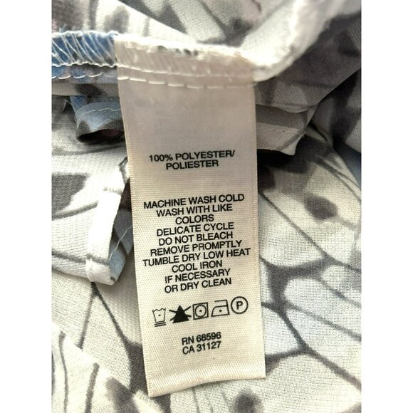 DKNY Jeans Women's Butterfly Print Sleeveless Blouse Medium Bohemian Fairycore - Picture 6 of 6